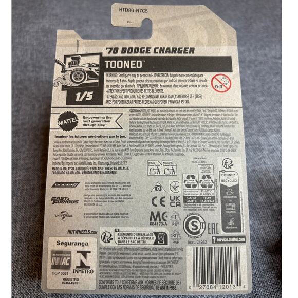 Hot Wheels '70 Dodge Charger Tooned 161/250 - Picture 2 of 3